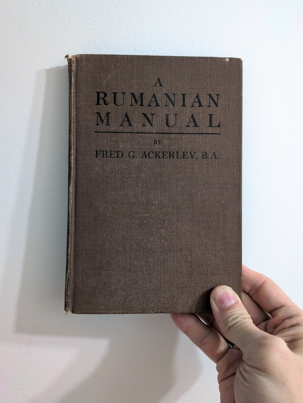 A Rumanian Manual - 1917 antique language book